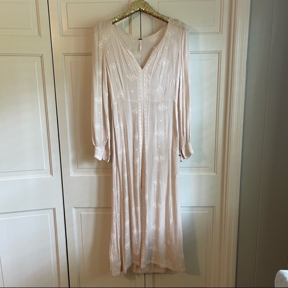 Free People Embroidered Long Sleeve Maxi Dress - Picture 2 of 7